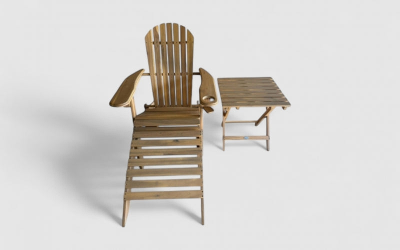 SUSU Adirondack Chair with Leg Rest and Coffee Table