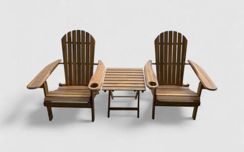 SUSU 3-Piece Adirondack Sunlounge Set