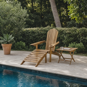 SUSU Adirondack Chair with Leg Rest and Coffee Table