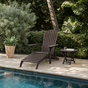 LUNA Adirondack Chair with Leg Rest and Coffee Table